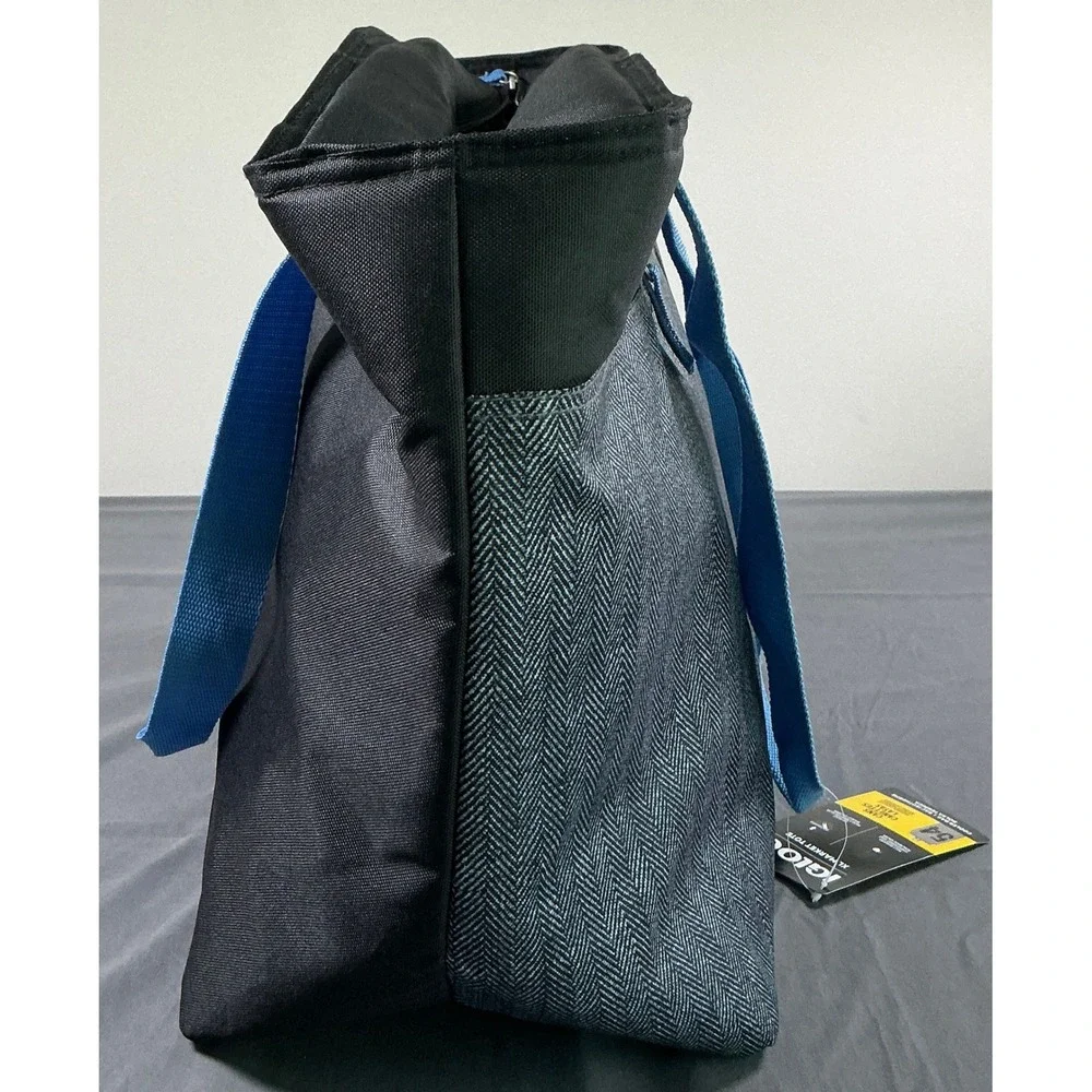 Igloo XL Market Tote Cooler Bag 54 Can Insulated Herringbone Black Artic Haze